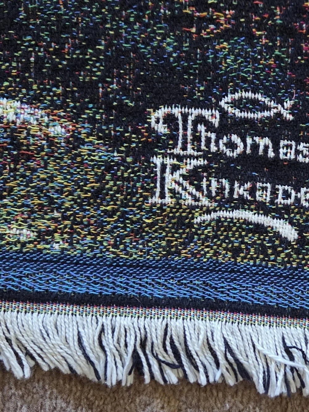 Thomas Kinkade Lamplight Bridge Tapestry Throw Blanket 42 x 62 USA Art Painting
